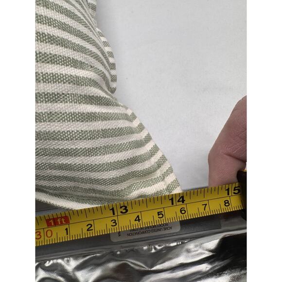 Rectangle Embroidered throw pillow beading striped floral Bird 14 X 22 Cottage - Picture 6 of 10